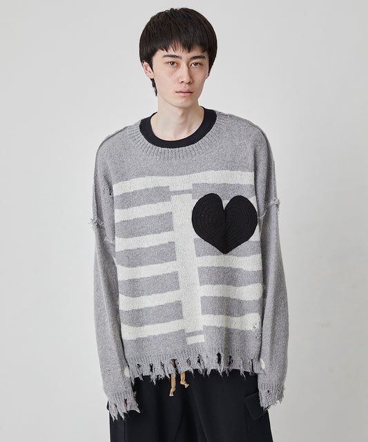 MOHAIR HEART&BONE KNIT