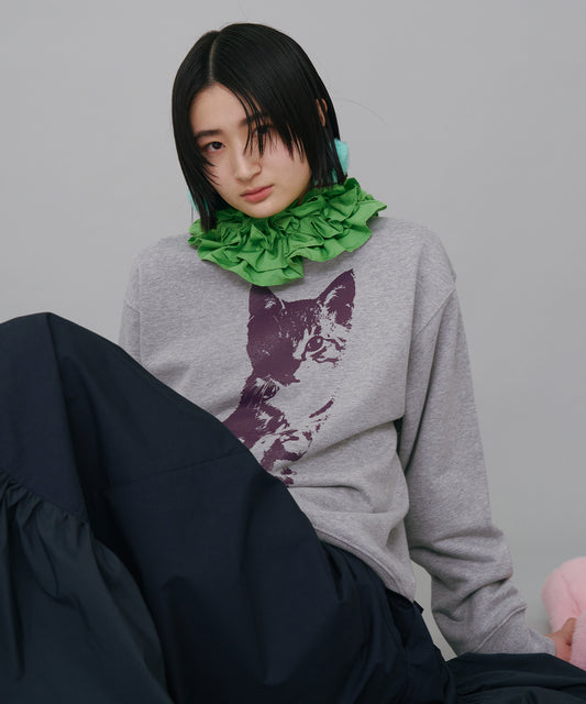 PRINT PULLOVER SWEAT(CAT)