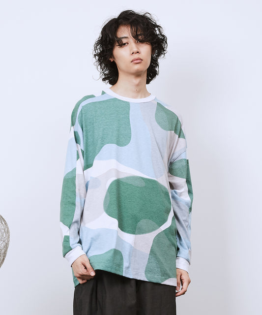 リキッドバブルヨークスリーブロンT
