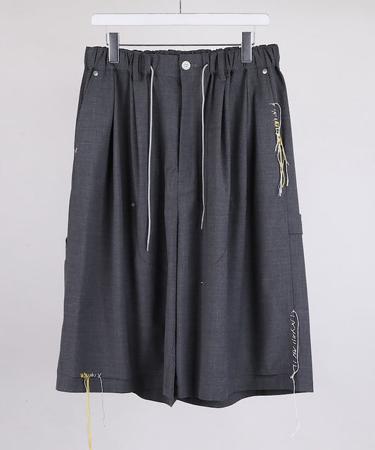 SUMMER WOOL LOOPING WIDE SHORTS