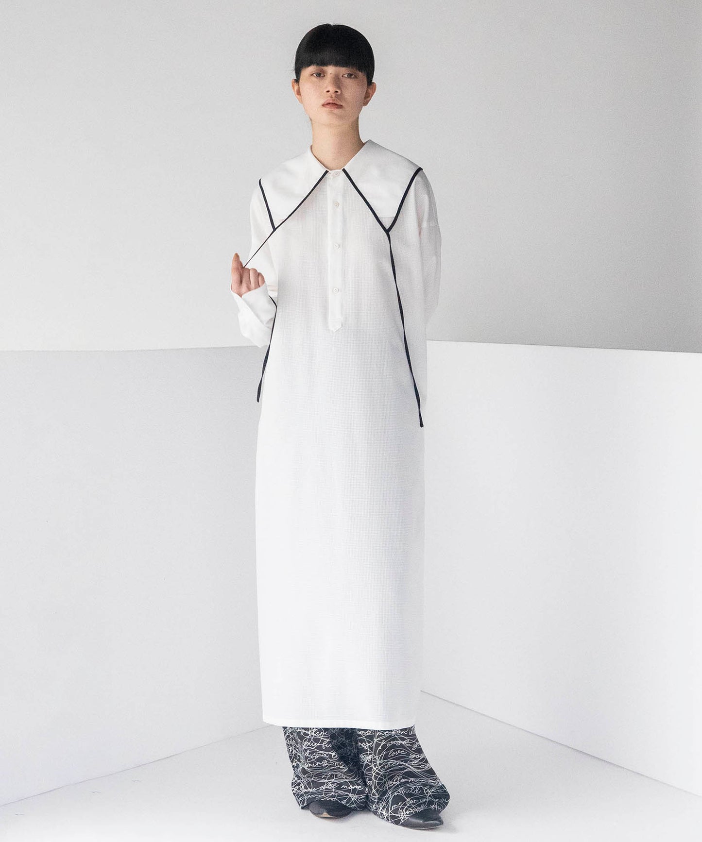 NEGATIVE SPACE COLLAR DRESS