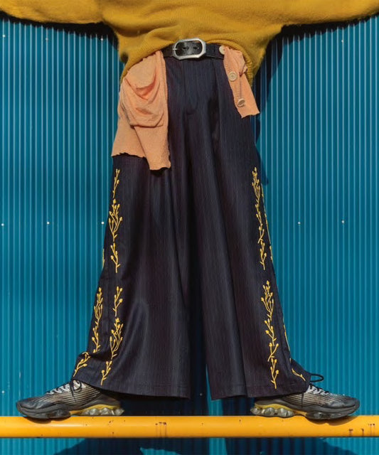 【 Marche Fleur 】Flower Print Wide Pants