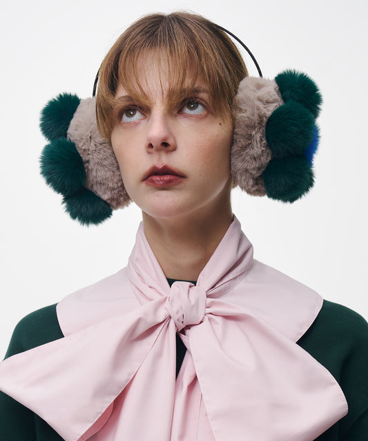 FLOWER FUR EARMUFFS