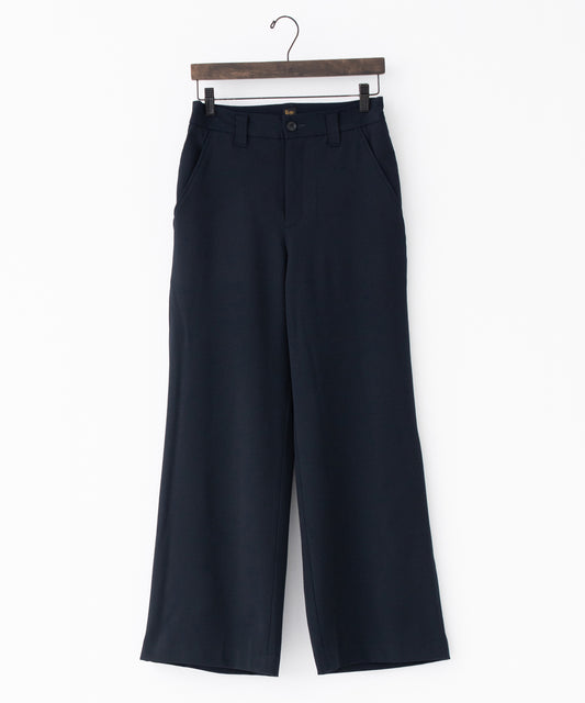 gabardine wide full-length slacks