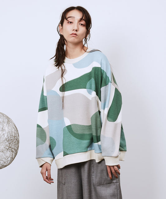 リキッドバブルラップリブワイドSWシャツ