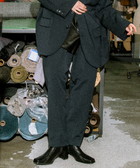 gabardine tapered slacks