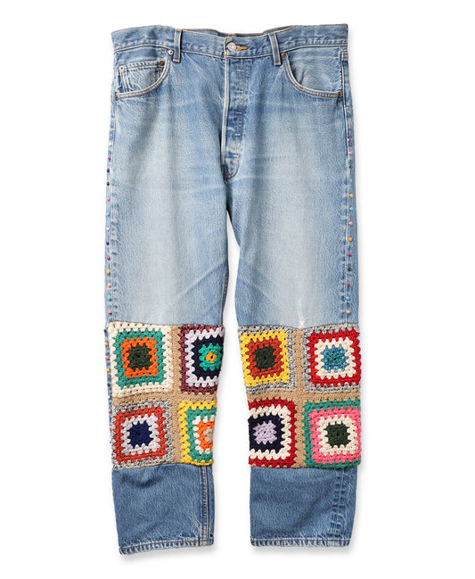 Denim Crochet Pants