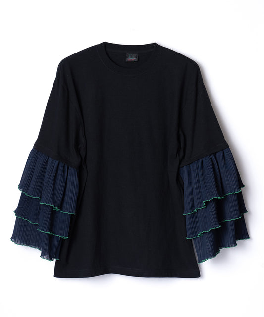 PLEATS FRILL LAYER SLEEVE C/S