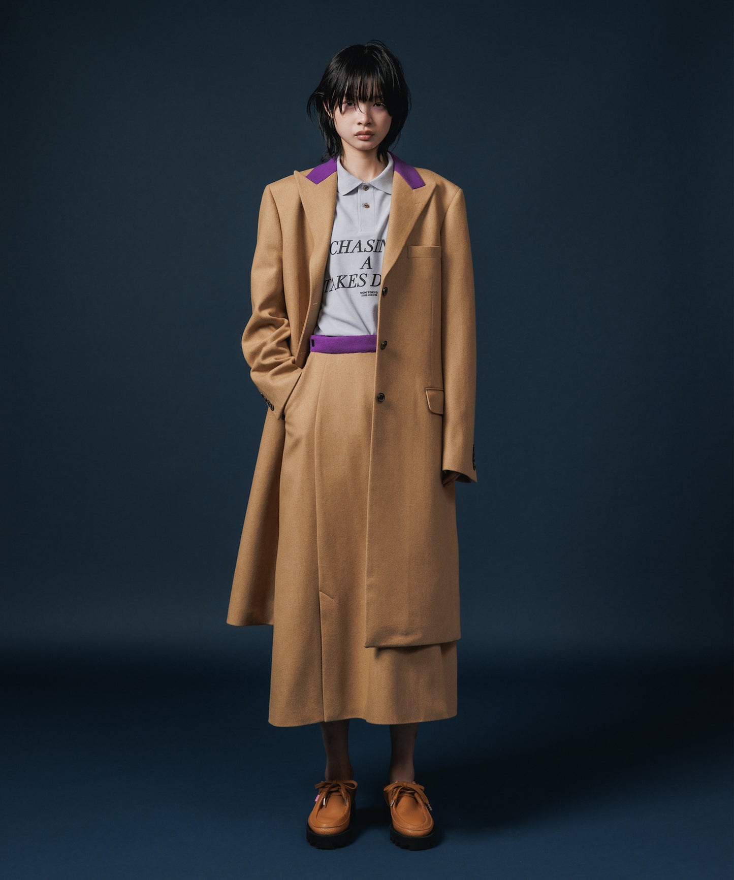 WOOL LONG SKIRT