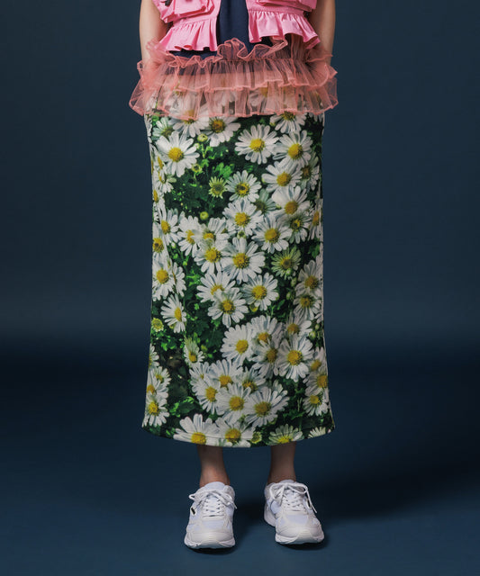 PRINT FLEECE TIGHT SKIRT