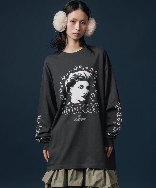 PRINT L/S T-SHIRT(GODNESS)