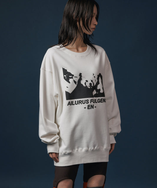 PRINT PULLOVER SWEAT(AILURUS FULGENS)
