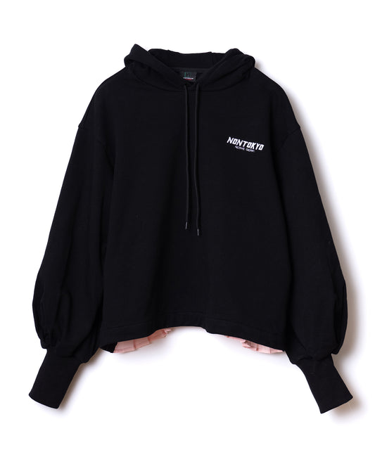 BACK PLEATS SWEAT PARKA