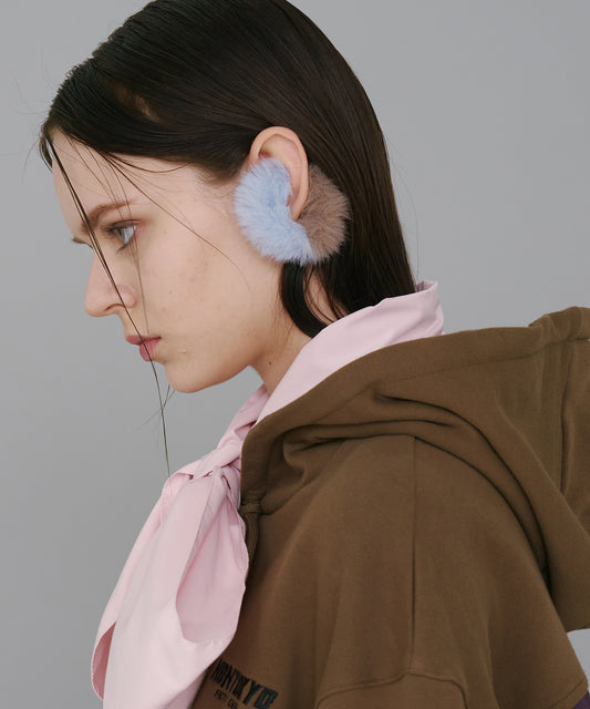 BICOLOR FUR EAR CUFF