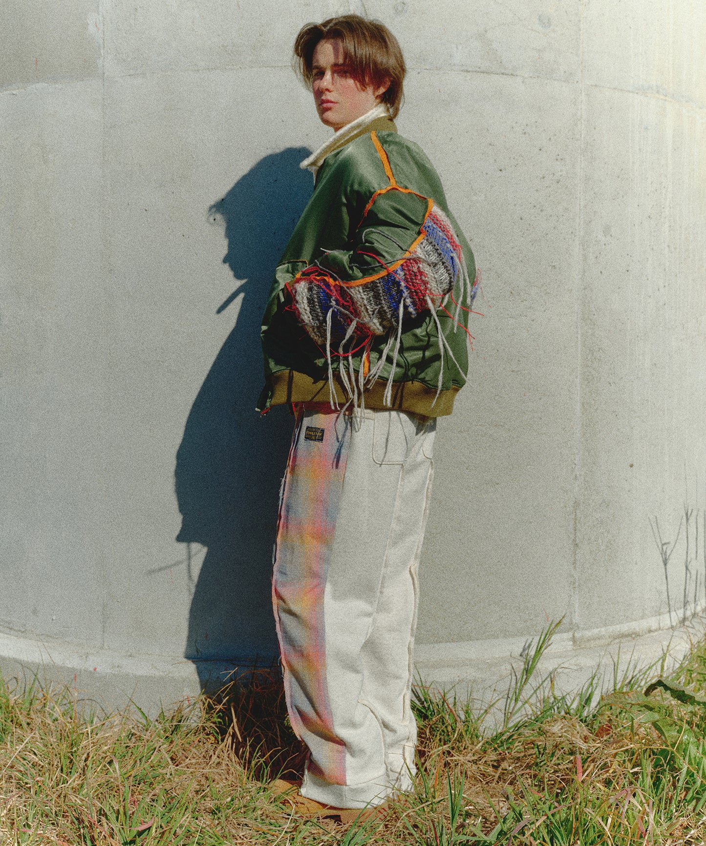 MIX KNIT SLEEVE BLOUSON