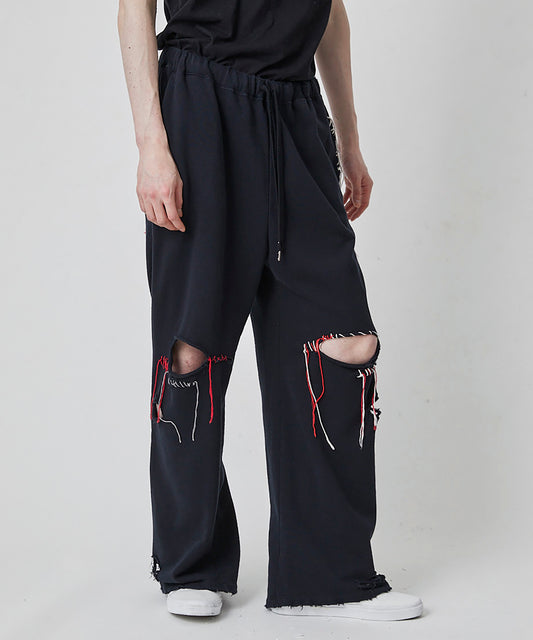 LOOPING DAMAGE SWEAT PANTS