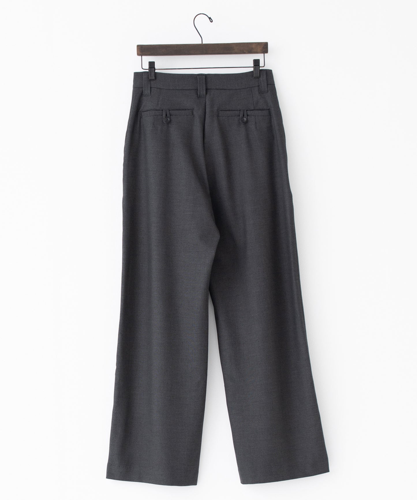 gabardine wide full-length slacks