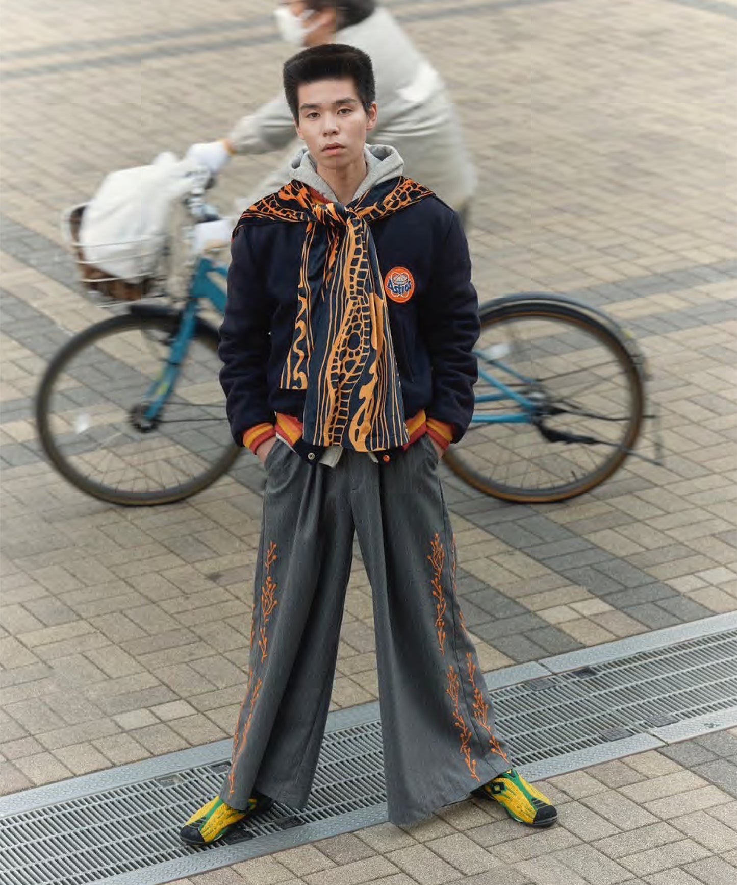 【 Marche Fleur 】Flower Print Wide Pants