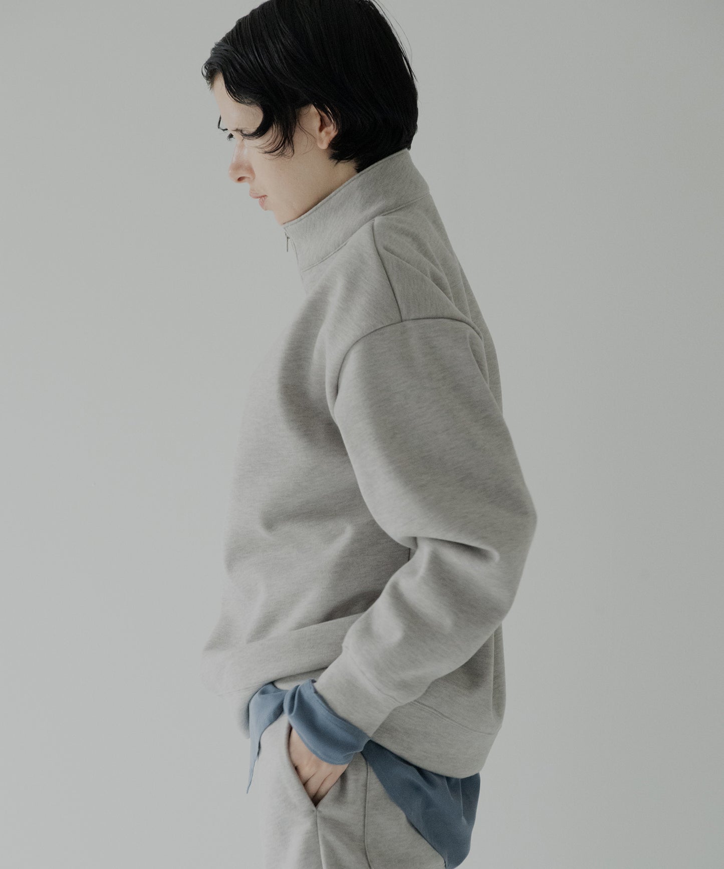 knit melton skipper sweater