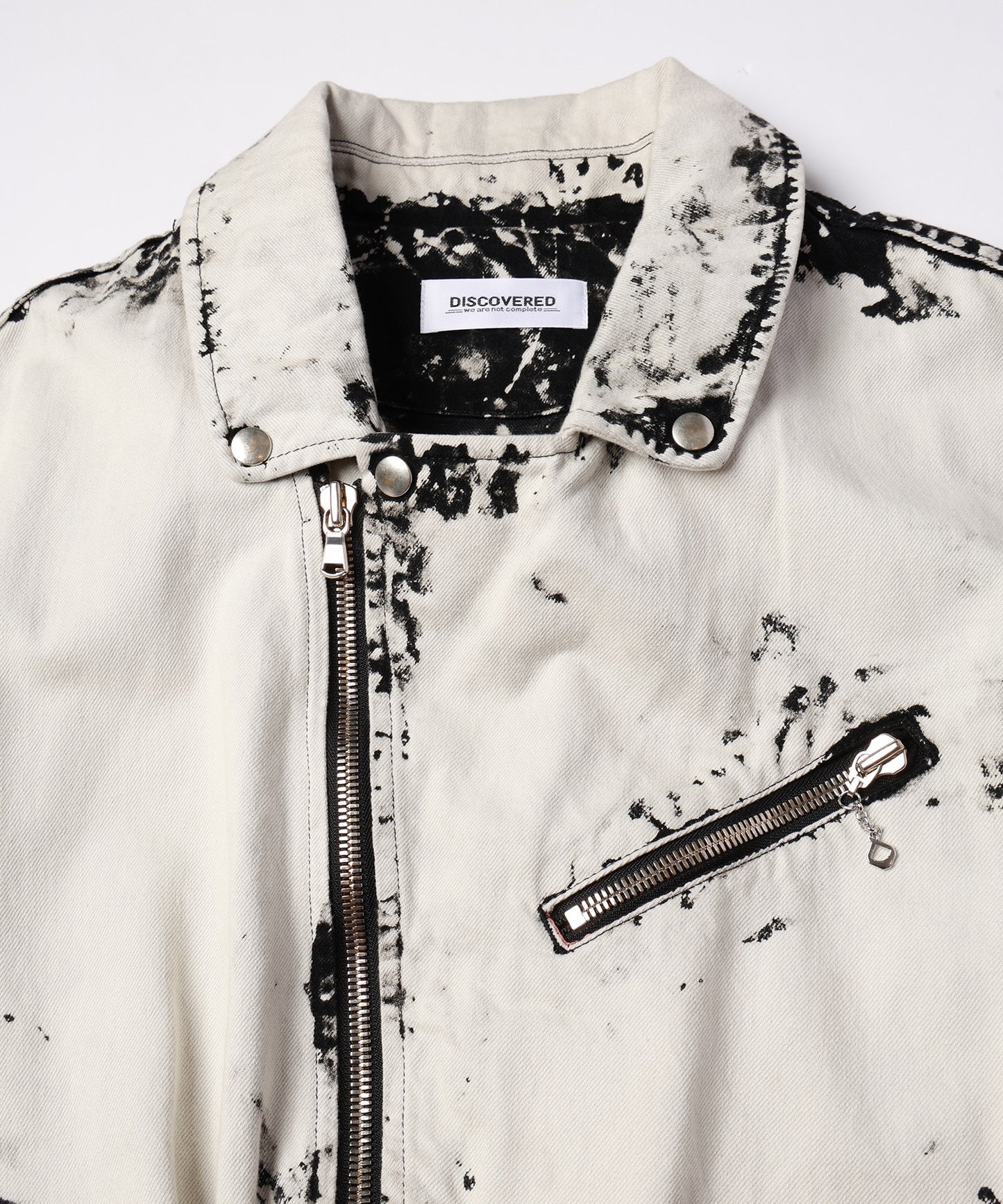 BLACK BLEACH W RIDERS BLOUSON