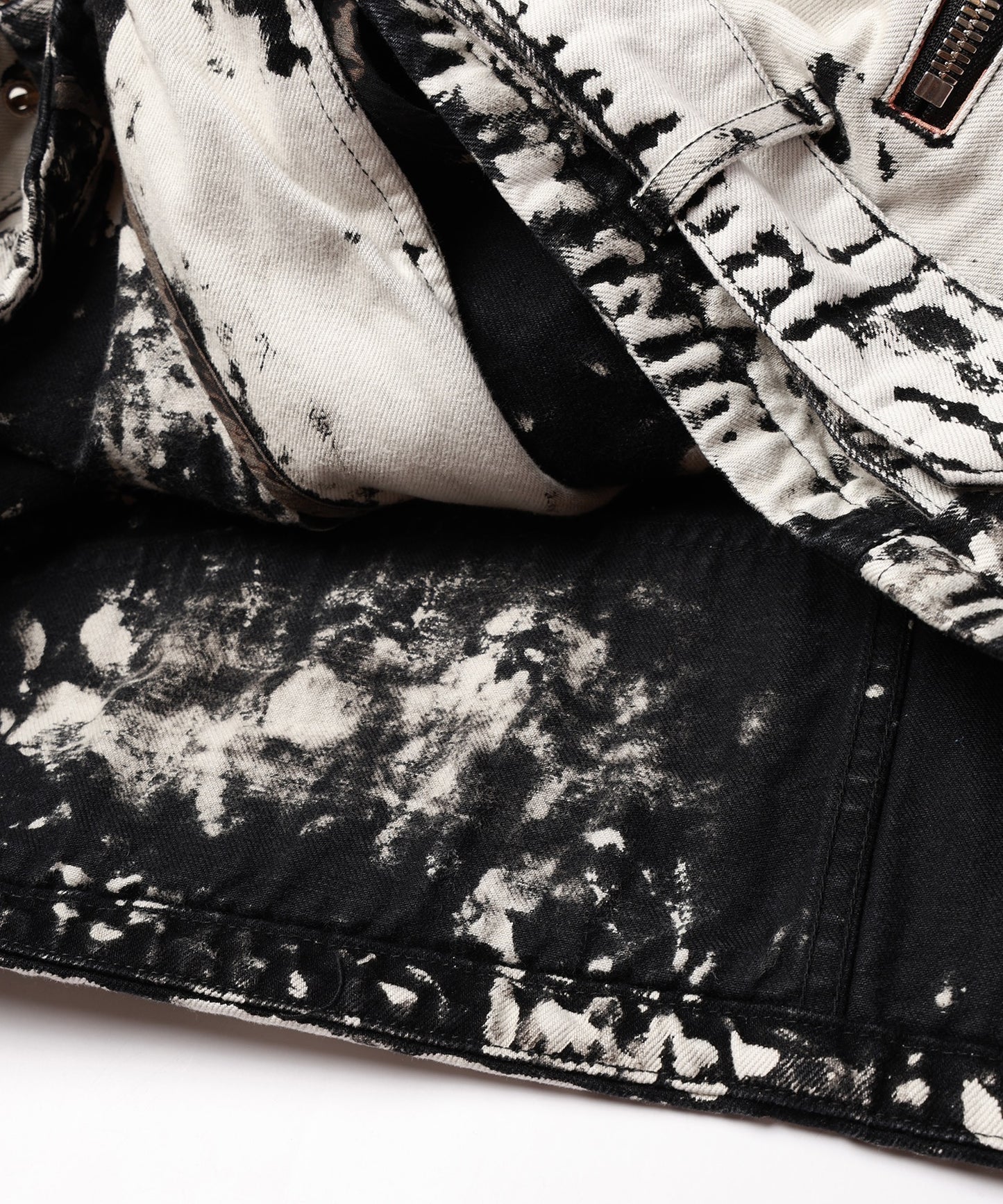BLACK BLEACH W RIDERS BLOUSON
