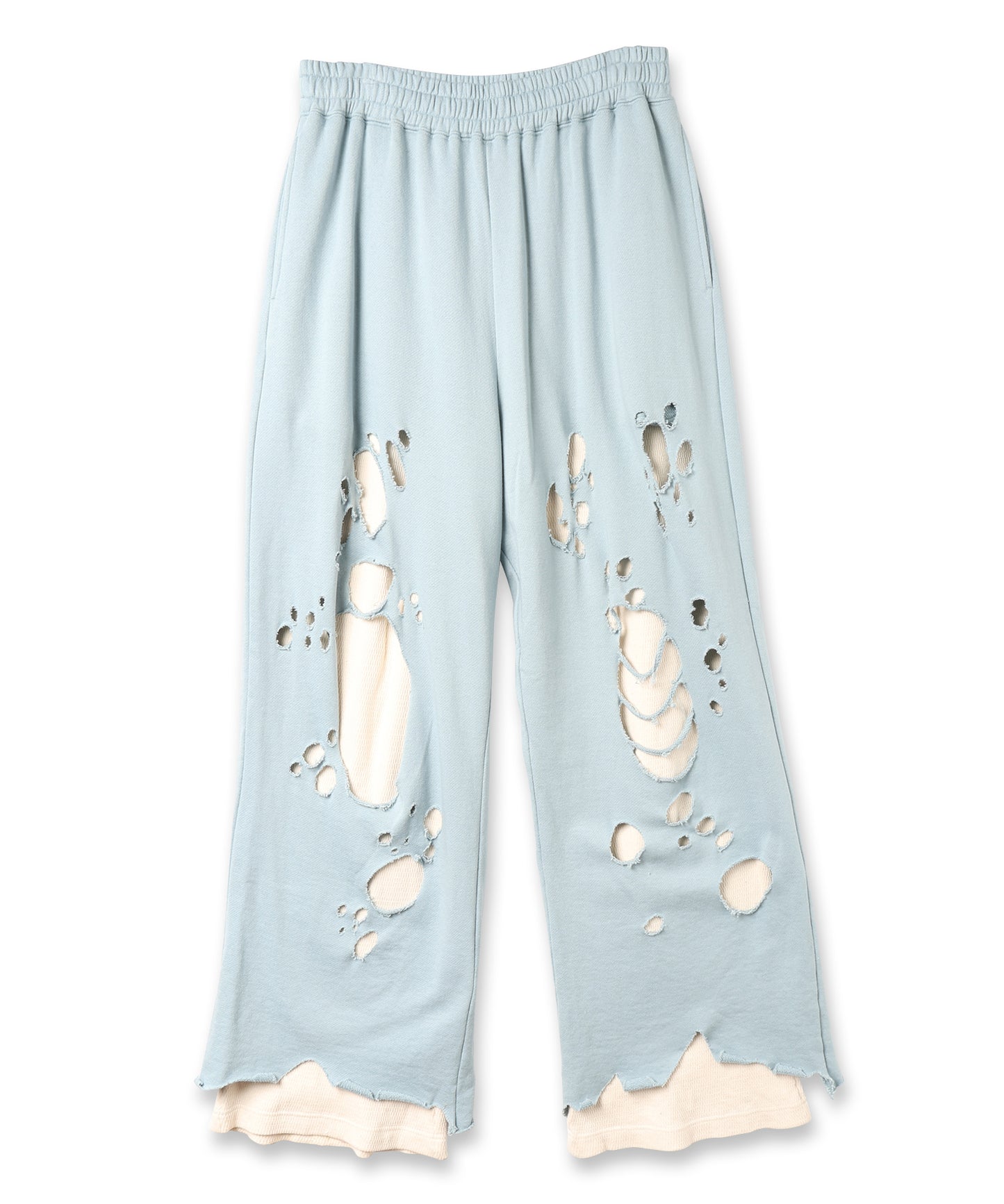 DAMAGE LAYERED SWEAT PANTS　