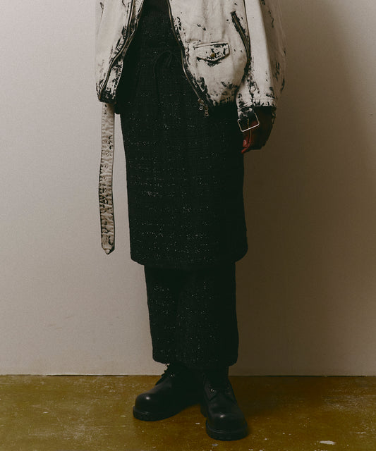 TWEED LAYERED PANTS