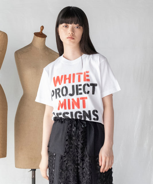 WHITE PROJECT"STENCIL PRINT T-SHIRT / ホワイトプロジェクトステンシルプリントTシャツ