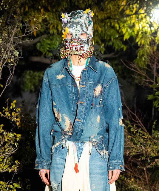 CHAIN DAMEGE DENIM JACKET【8月下旬】