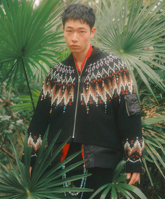 KNIT DOCKING BLOUSON【9月中旬】