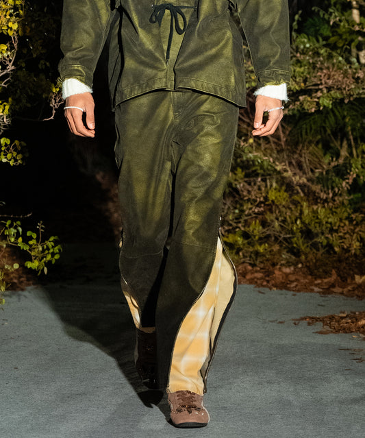 FLOCKING ECO LEATHER PANTS【8月下旬】