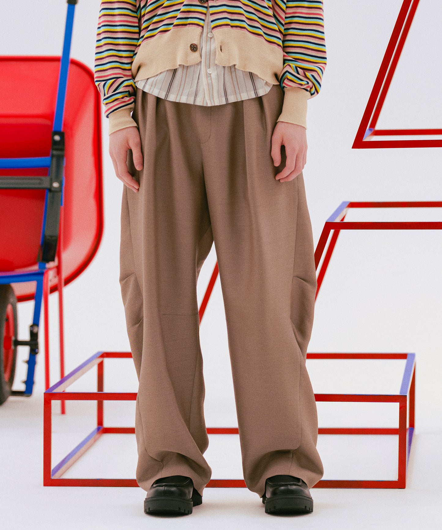 SILK WIDE TROUSERS