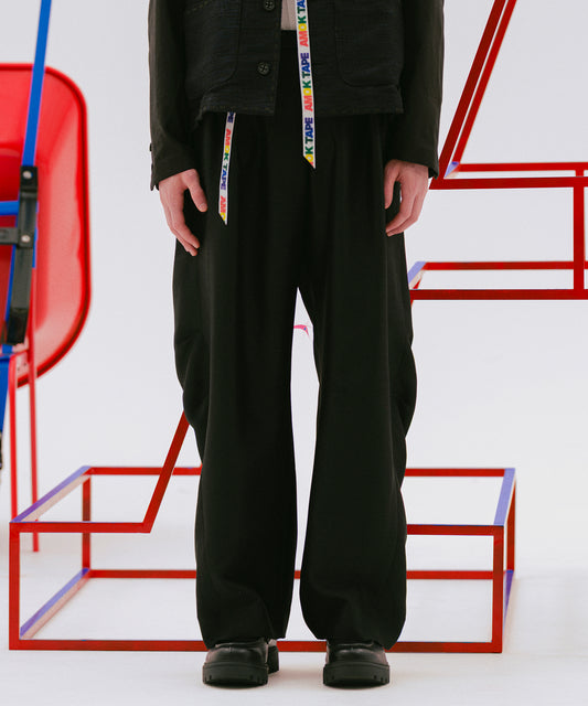 SILK WIDE TROUSERS