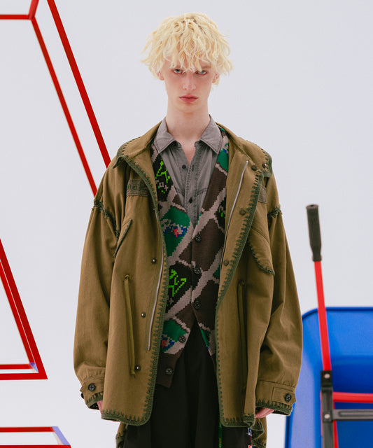 HAND KNITTING MILITARY COAT