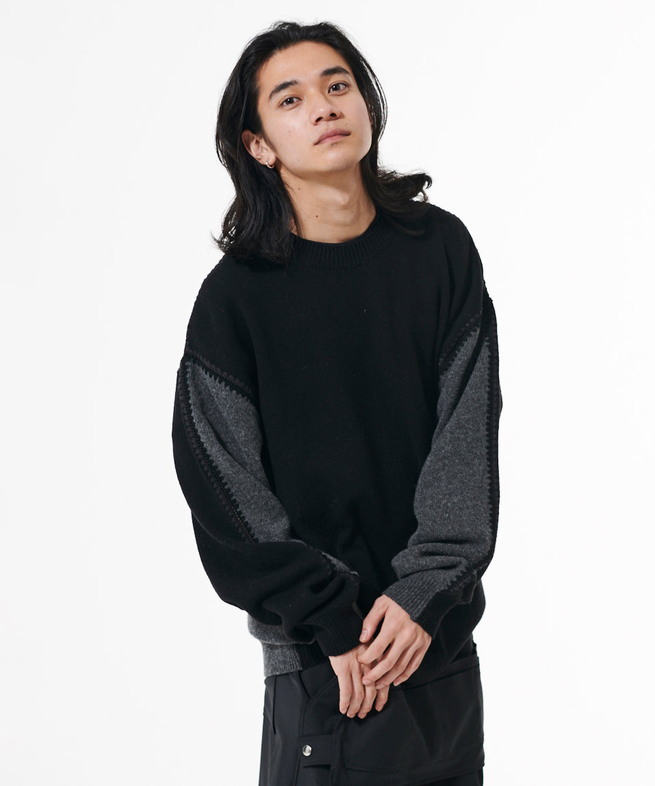 OPPOSITE SHELL STITCH KNIT