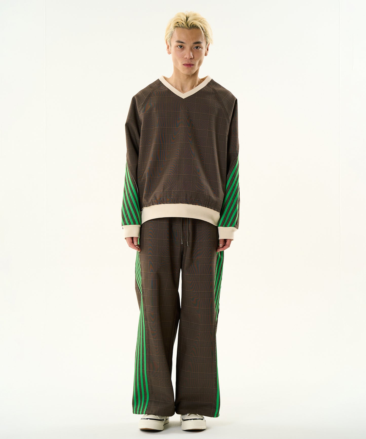 CHECK BONDING LINE TRACK PANTS