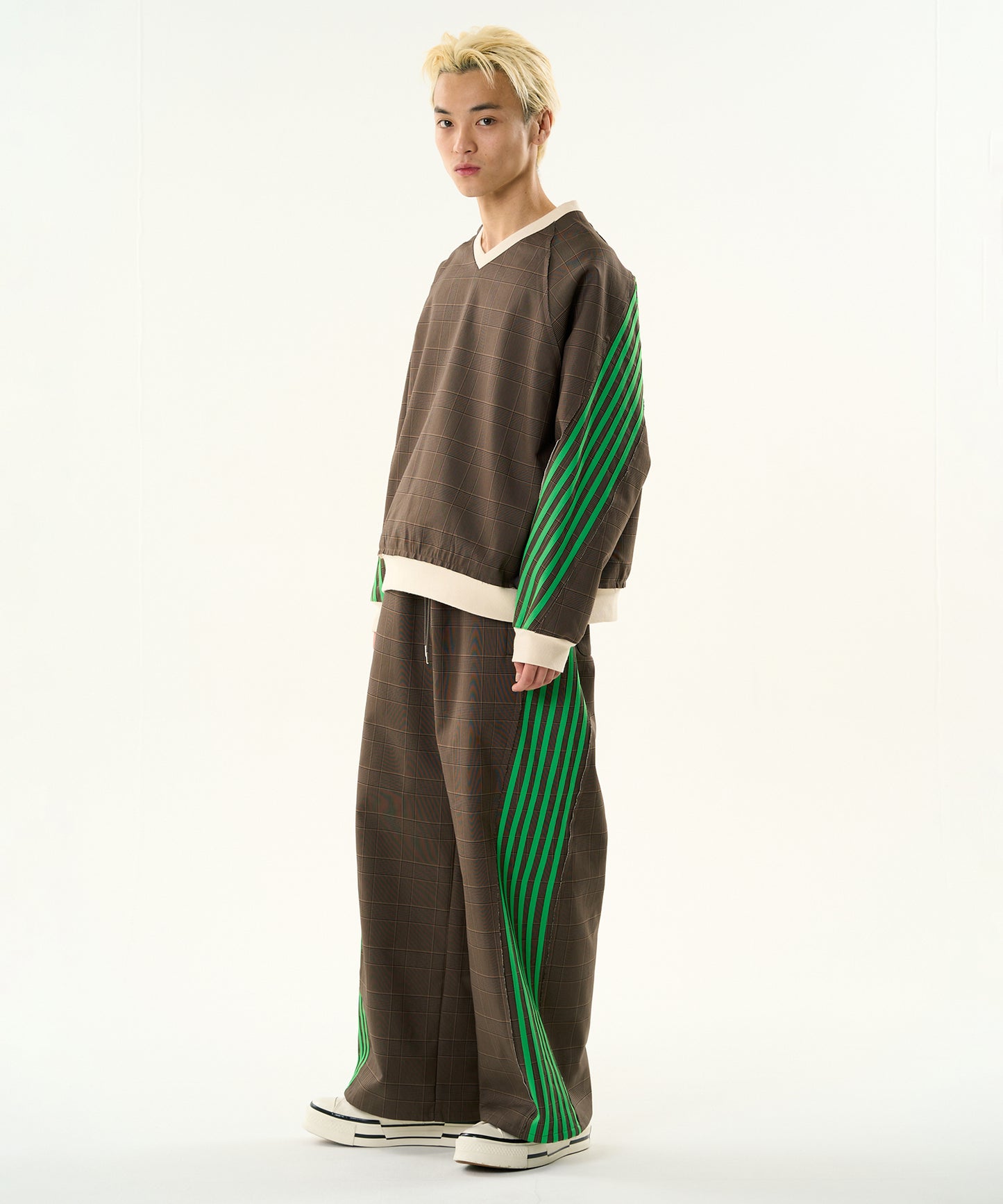 CHECK BONDING LINE TRACK PANTS