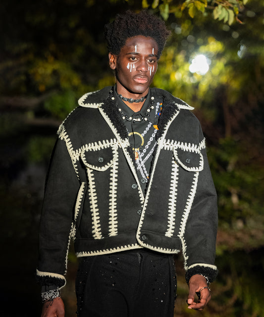 HAND KNITTING BOA BLOUSON【9月中旬】