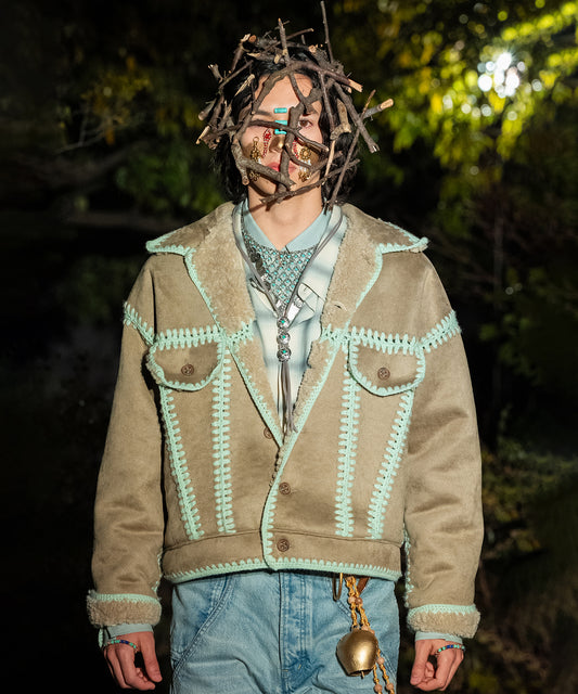 HAND KNITTING BOA BLOUSON【9月中旬】