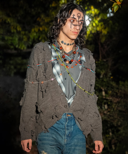 MONSTER CROCHET KNIT CARDIGAN【9月中旬】