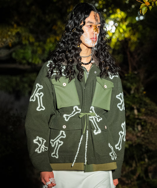 HAND PAINTING MILITARY BLOUSON【9月中旬】