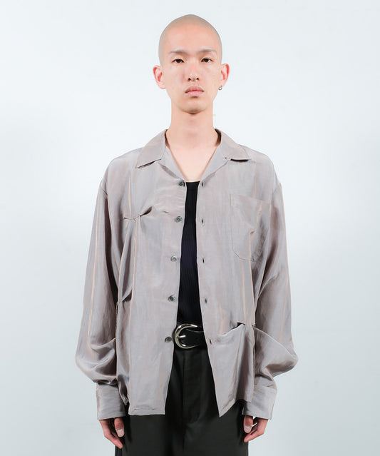 HAND STITCH OPEN COLLAR SHIRT