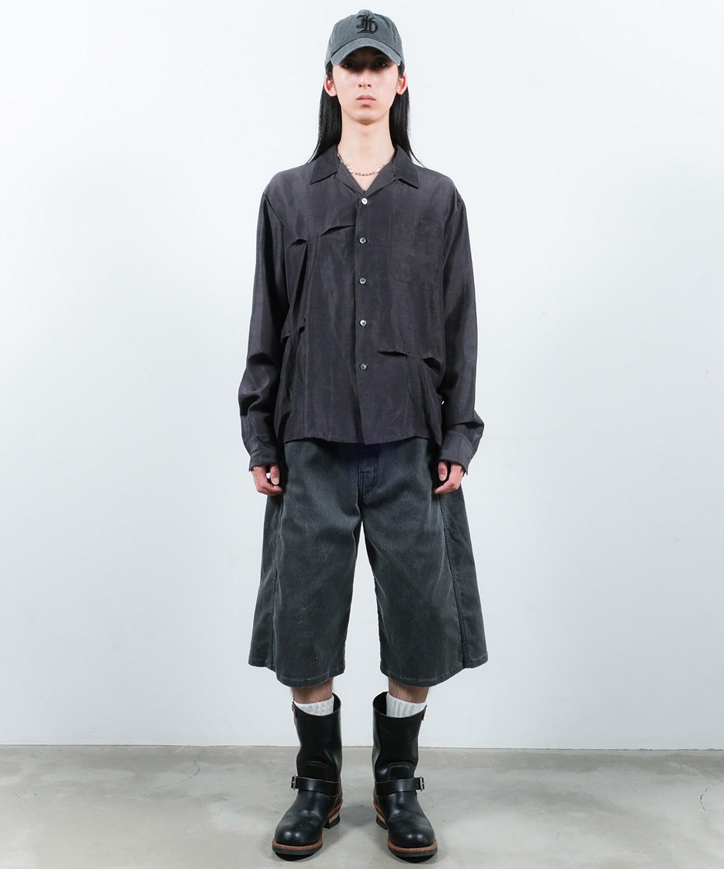 HAND STITCH OPEN COLLAR SHIRT