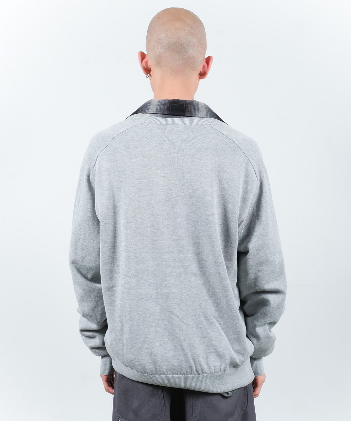 COTTON SILK V NECK KNIT