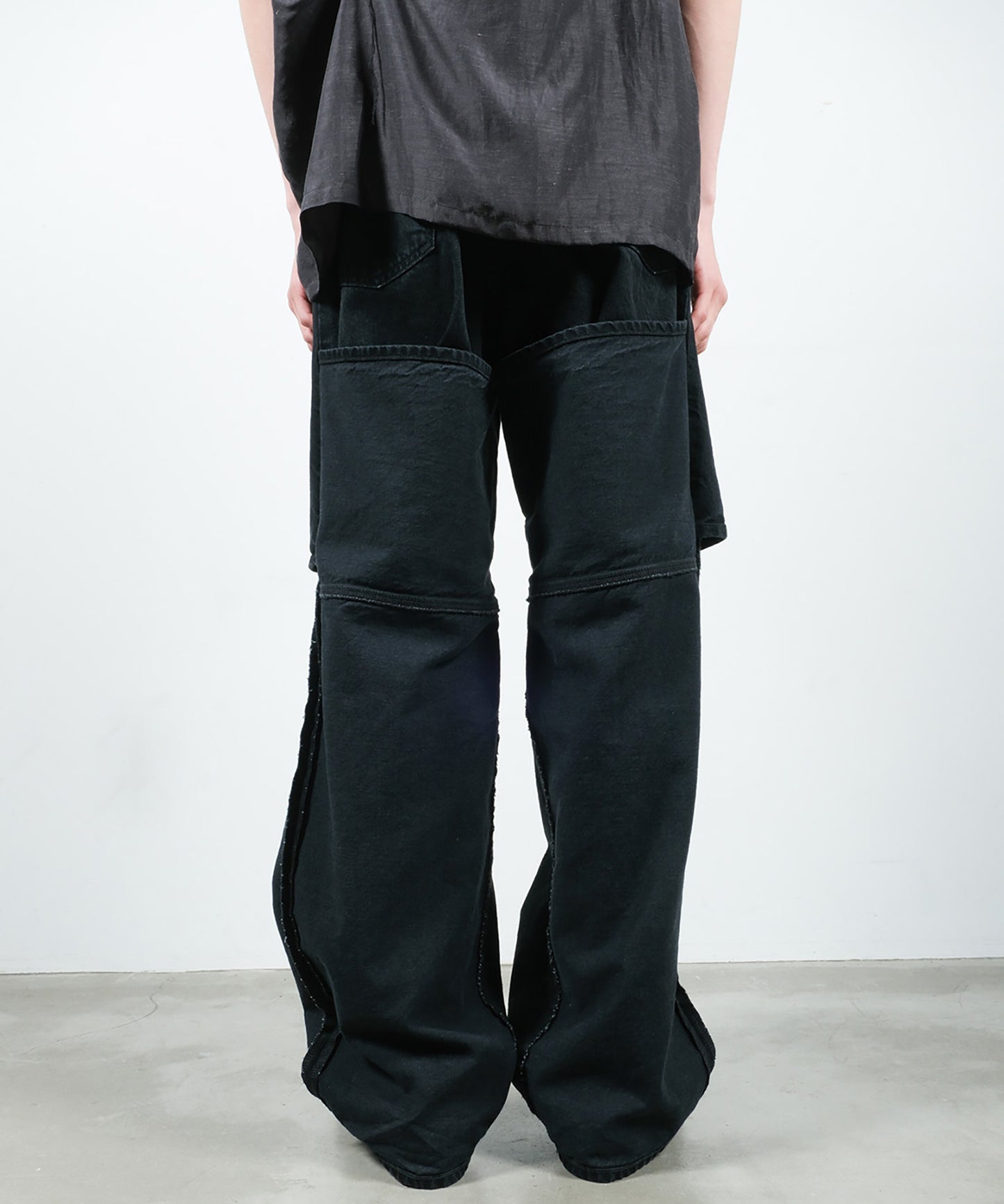 USED KNEE HIGH LAYERED DENIM