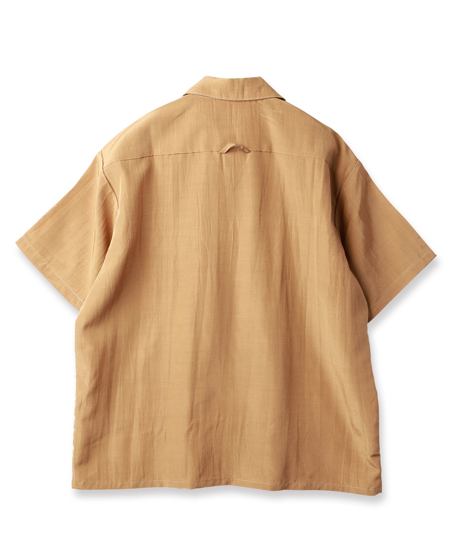 RAYON WOOL OPEN COLLAR SHIRT S/S