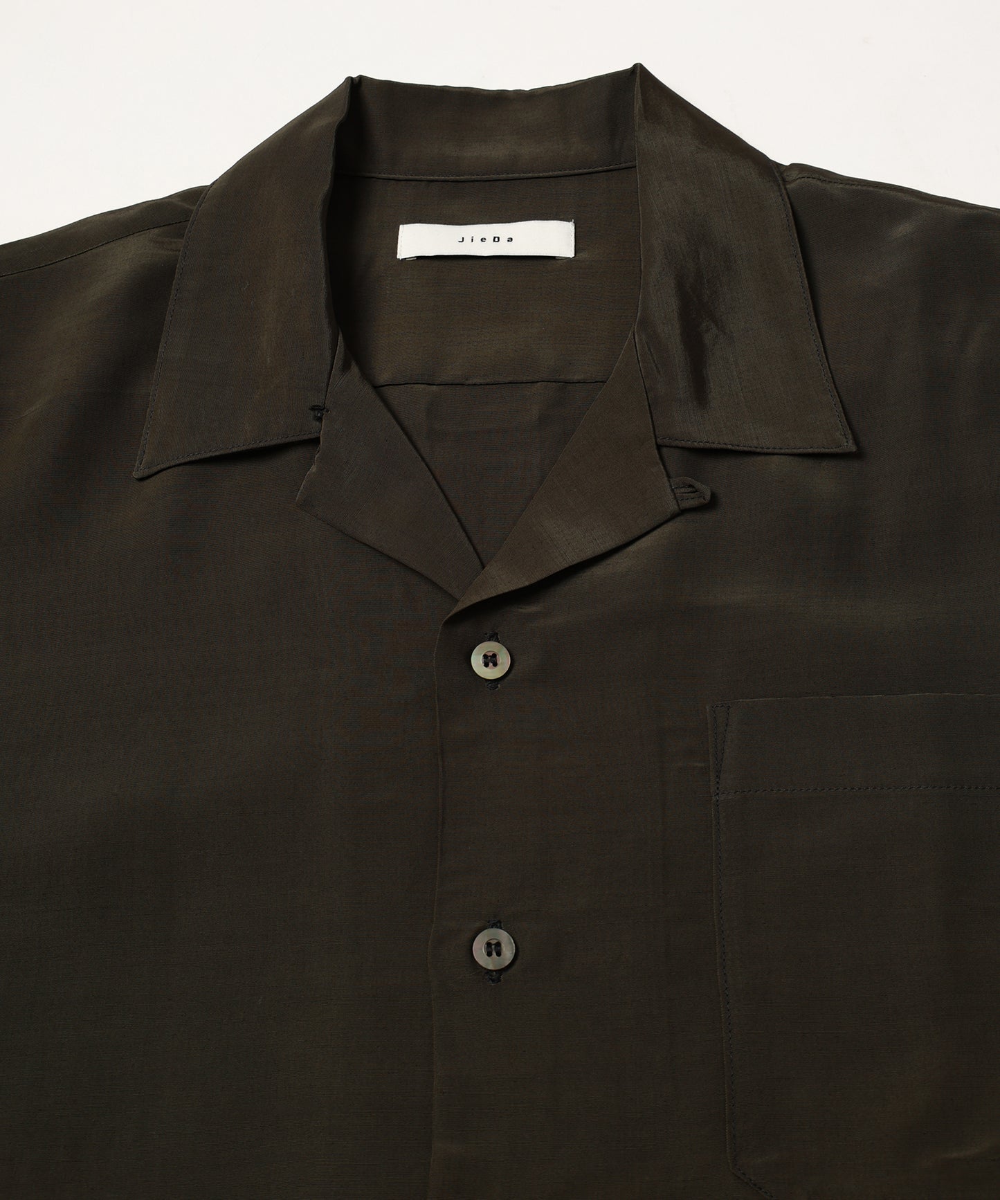 RAYON WOOL OPEN COLLAR SHIRT