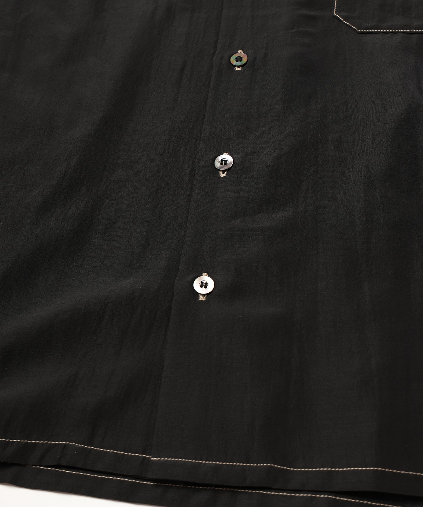 RAYON WOOL OPEN COLLAR SHIRT