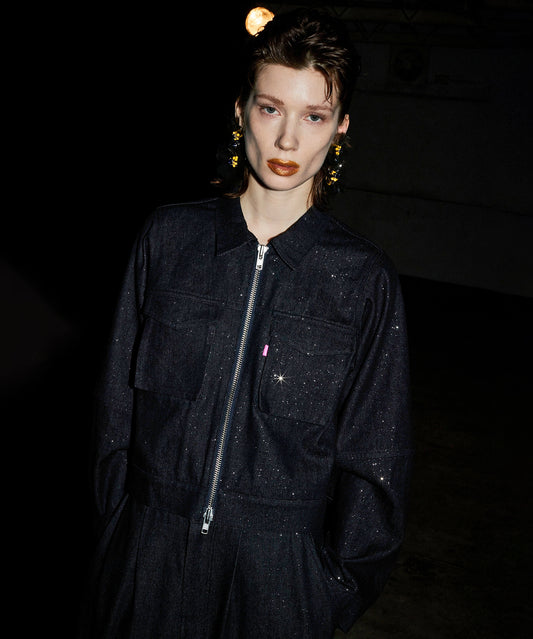 LAME DENIM JACKET