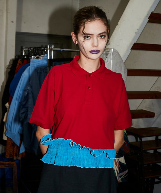 FRILL HEM POLO SHIRT